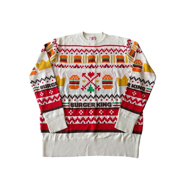 Burger King Other - Burger King 2023 Merchandise RARE Ugly Christmas Sweater Size XS